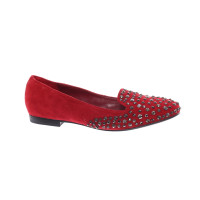 Lola Cruz Slippers/Ballerina's Suède in Rood