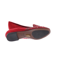 Lola Cruz Slippers/Ballerina's Suède in Rood