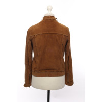 Massimo Dutti Jacket/Coat Leather in Brown