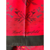 Karl Lagerfeld Echarpe/Foulard en Soie en Rouge