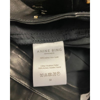 Anine Bing Paire de Pantalon en Cuir en Noir