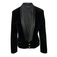 Balmain Veste/Manteau en Coton en Noir