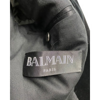 Balmain Jacke/Mantel aus Baumwolle in Schwarz