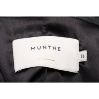 Munthe Veste/Manteau en Cuir en Noir