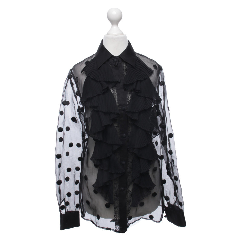 Red Valentino Top en Soie en Noir