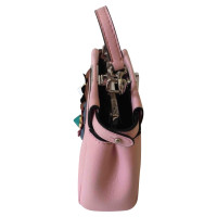Fendi Peekaboo Bag Micro Leer in Roze