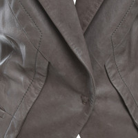 Odeeh Leather jacket in taupe