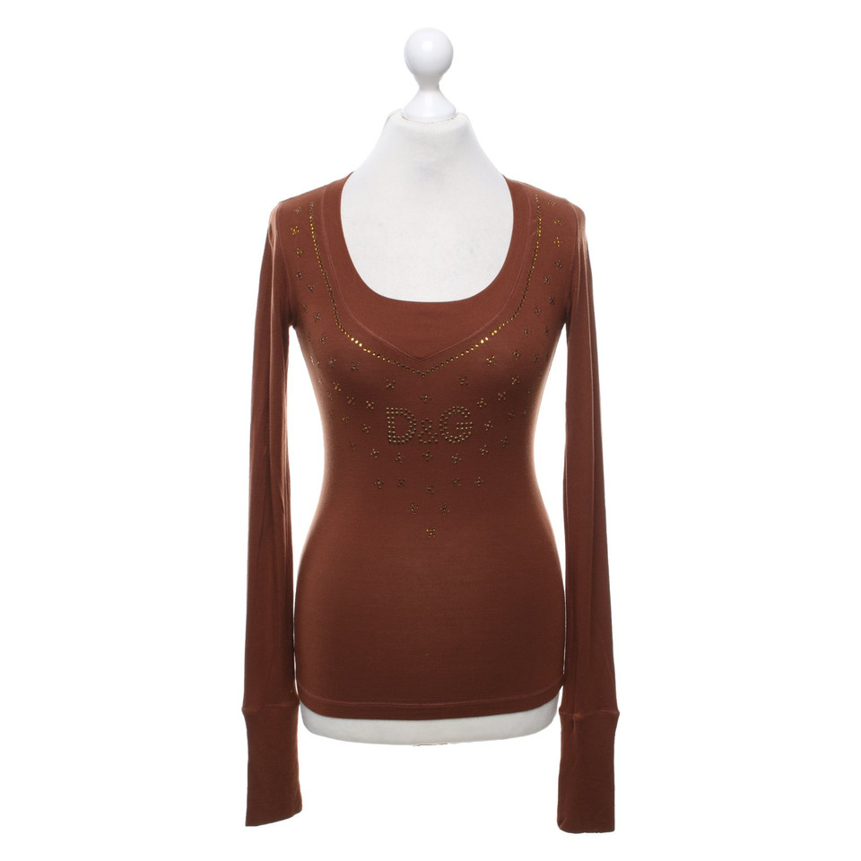 Dolce & Gabbana Top Viscose in Brown