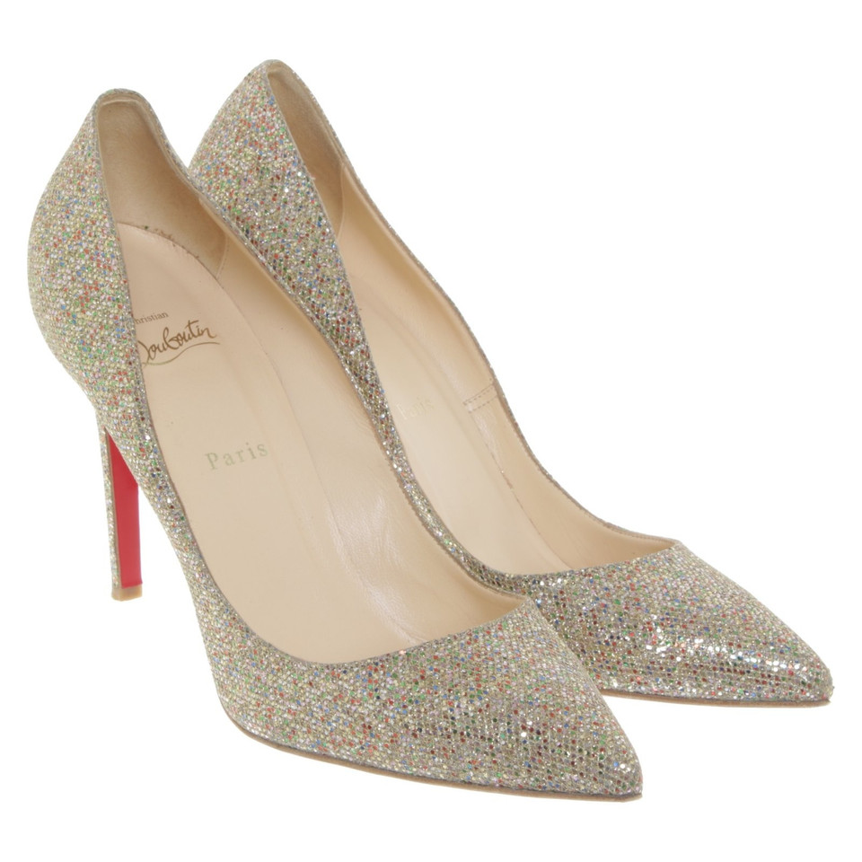 Christian Louboutin pumps with sequin trim