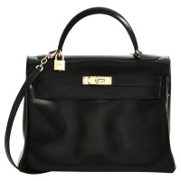 Hermès Kelly Bag 32 aus Leder in Schwarz