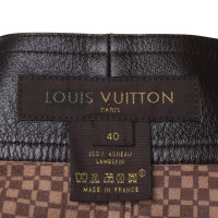 Louis Vuitton Lederen rok in bruin