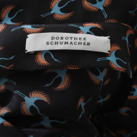 Schumacher Black blouse with print motif
