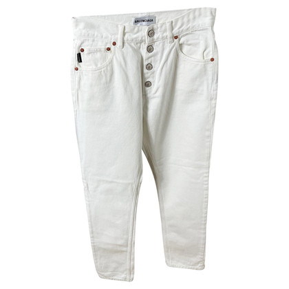 Balenciaga Jeans aus Baumwolle in Weiß