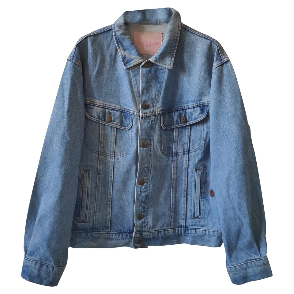 Valentino Garavani Jacke/Mantel aus Jeansstoff in Blau