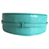 Burberry Ceinture en Cuir verni en Turquoise