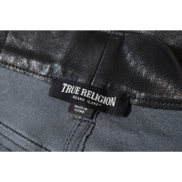 True Religion Paire de Pantalon en Cuir en Noir