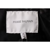 Pierre Balmain Jacke/Mantel aus Leder in Schwarz
