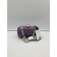 Moschino Clutch aus Canvas in Violett