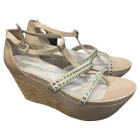 Pura Lopez Sandals Leather in Nude