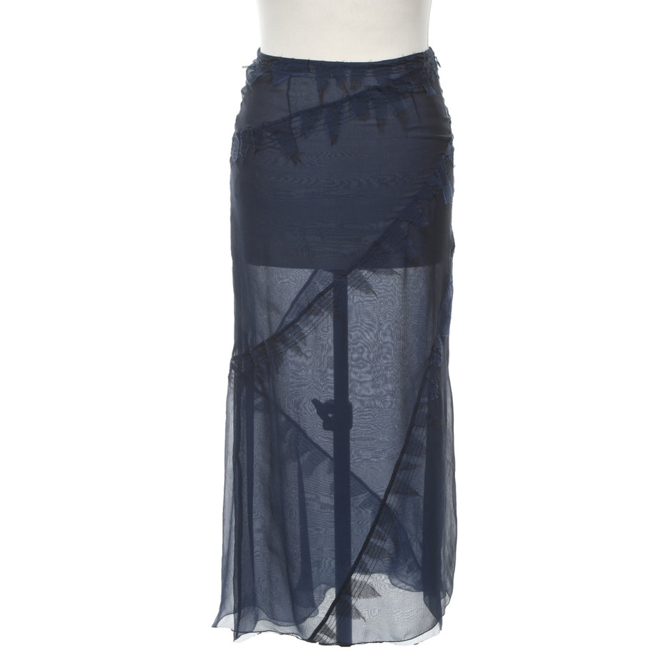 Alberta Ferretti Skirt Silk in Blue