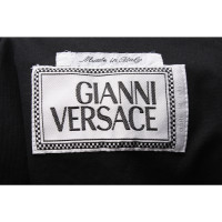 Gianni Versace Jacke/Mantel aus Baumwolle in Schwarz