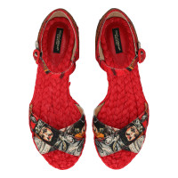 Dolce & Gabbana Sandalen aus Leder in Rot