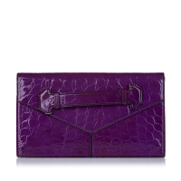 Alexander McQueen Clutch Bag Patent leather in Violet