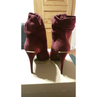 Burberry Bottines en Daim en Bordeaux