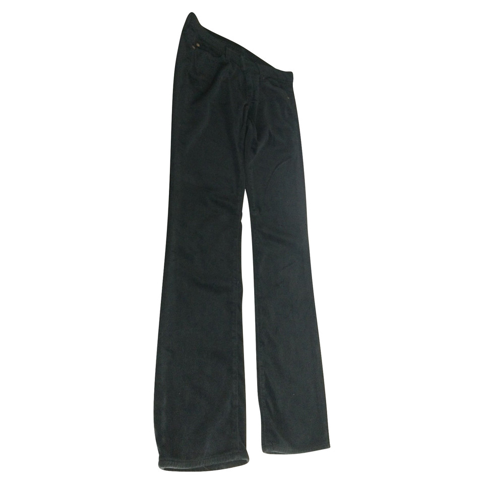 7 For All Mankind Paire de Pantalon en Coton en Noir