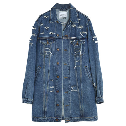 Forte Couture Jacke/Mantel aus Baumwolle in Blau