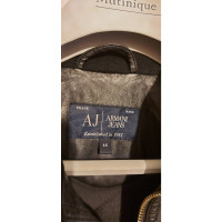 Armani Jeans Vest Leer in Zwart