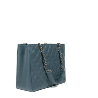 Chanel Grand  Shopping Tote in Pelle in Blu