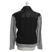 Tibi Leather jacket in black / grey