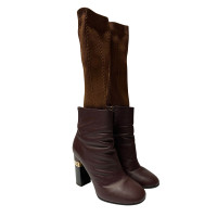 Chanel Ankle boots Leather in Bordeaux