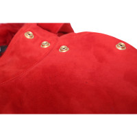 Balmain Giacca/Cappotto in Pelle in Rosso