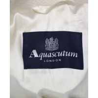 Aquascutum Jacke/Mantel aus Wolle in Weiß