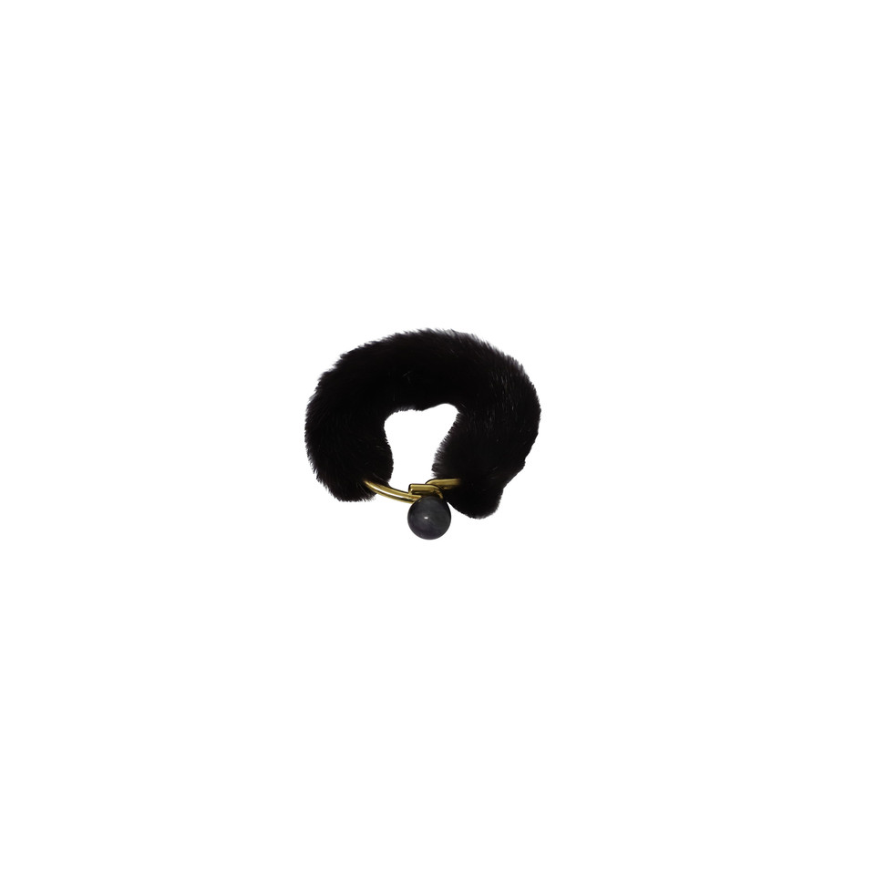 Céline Bracelet/Wristband Fur in Black