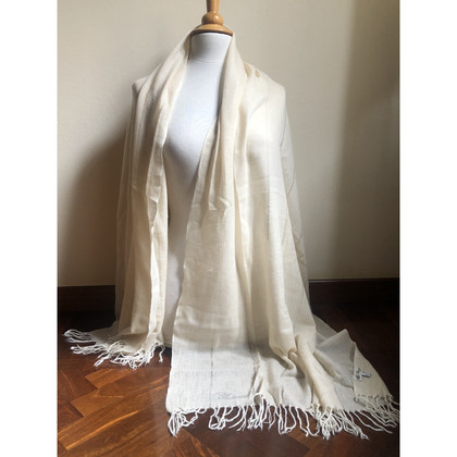 Blumarine Schal/Tuch aus Kaschmir in Weiß
