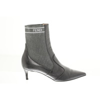 Fendi Ankle boots Leather in Silvery