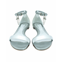Alexander McQueen Sandals Leather in Silvery