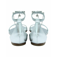Alexander McQueen Sandals Leather in Silvery