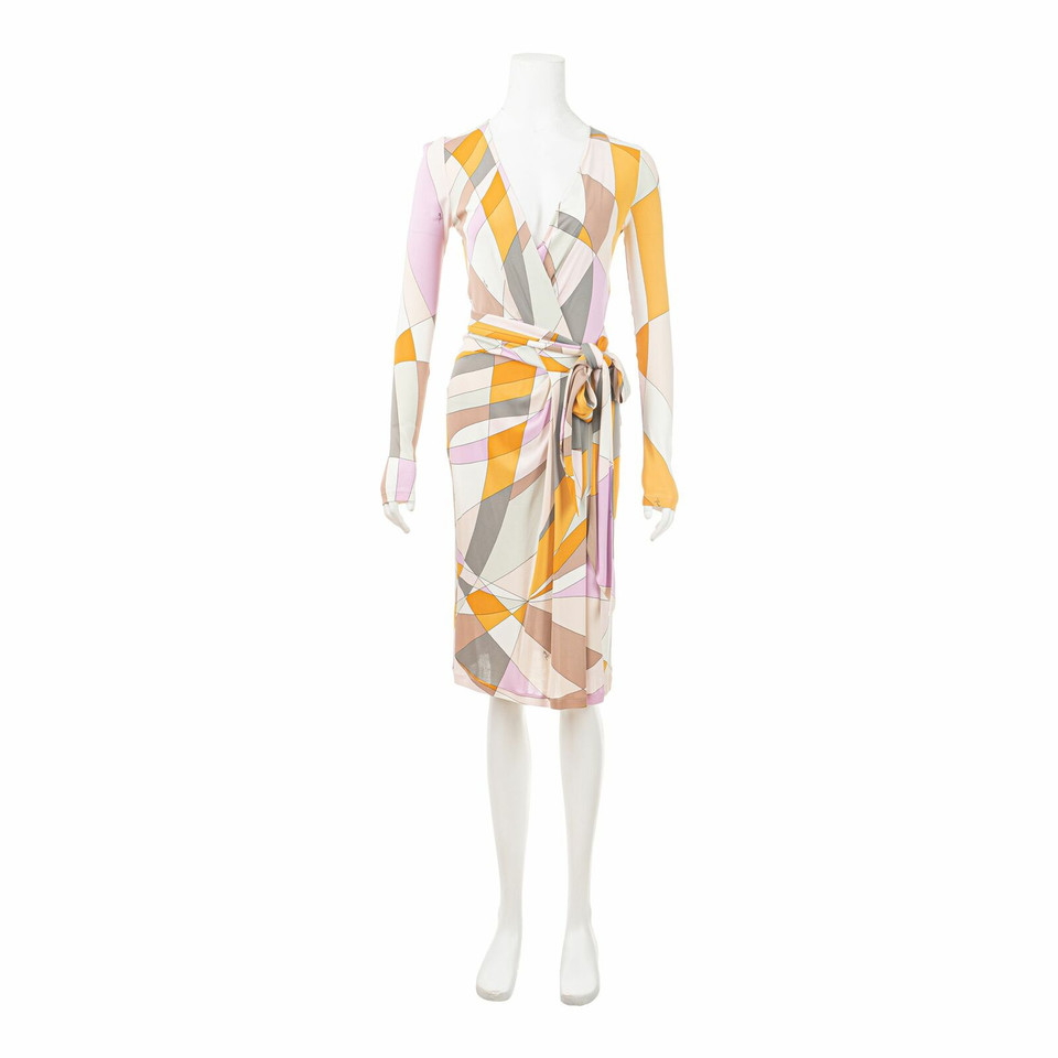 Emilio Pucci Vestito in Viscosa in Arancio