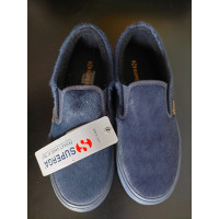 Superga Sneakers Leer in Blauw