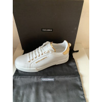 Dolce & Gabbana Sneaker in Pelle in Bianco