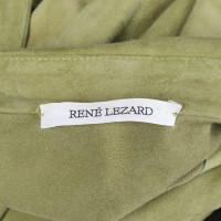 René Lezard Top en Cuir en Olive