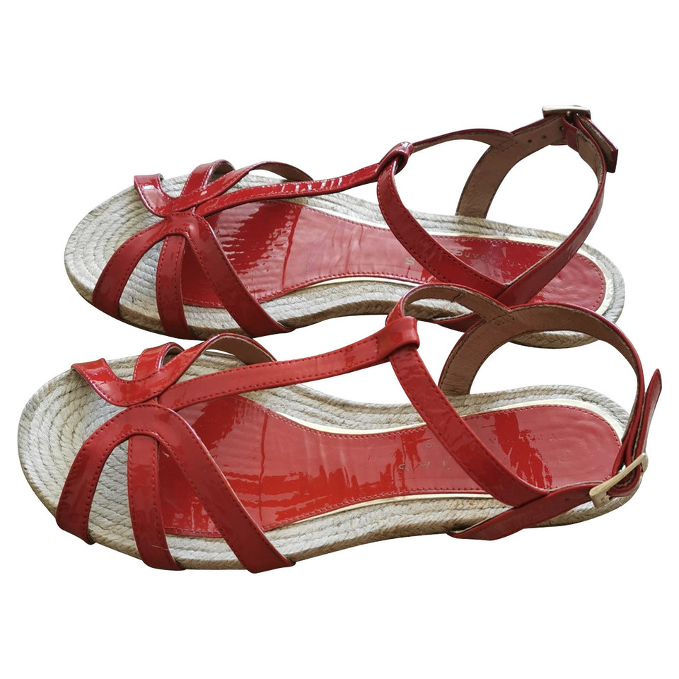 Paloma Barcelo Sandals Patent leather in Red
