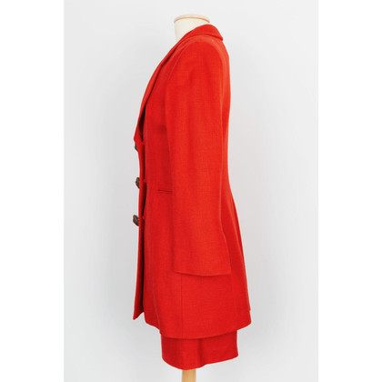 Dior Giacca/Cappotto in Lino in Rosso