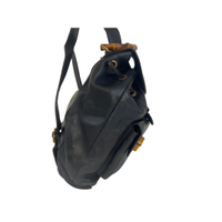 Gucci Bamboo Backpack in Pelle in Nero