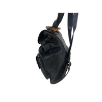 Gucci Bamboo Backpack in Pelle in Nero