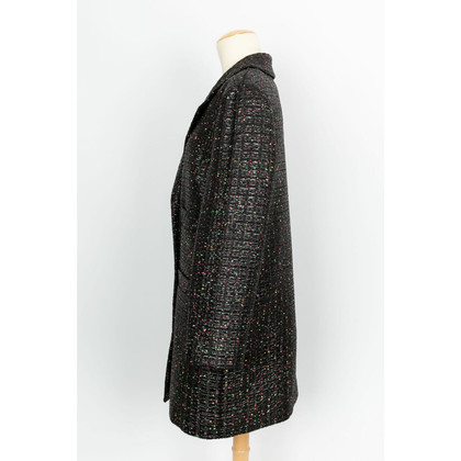 Chanel Jacke/Mantel aus Baumwolle in Schwarz